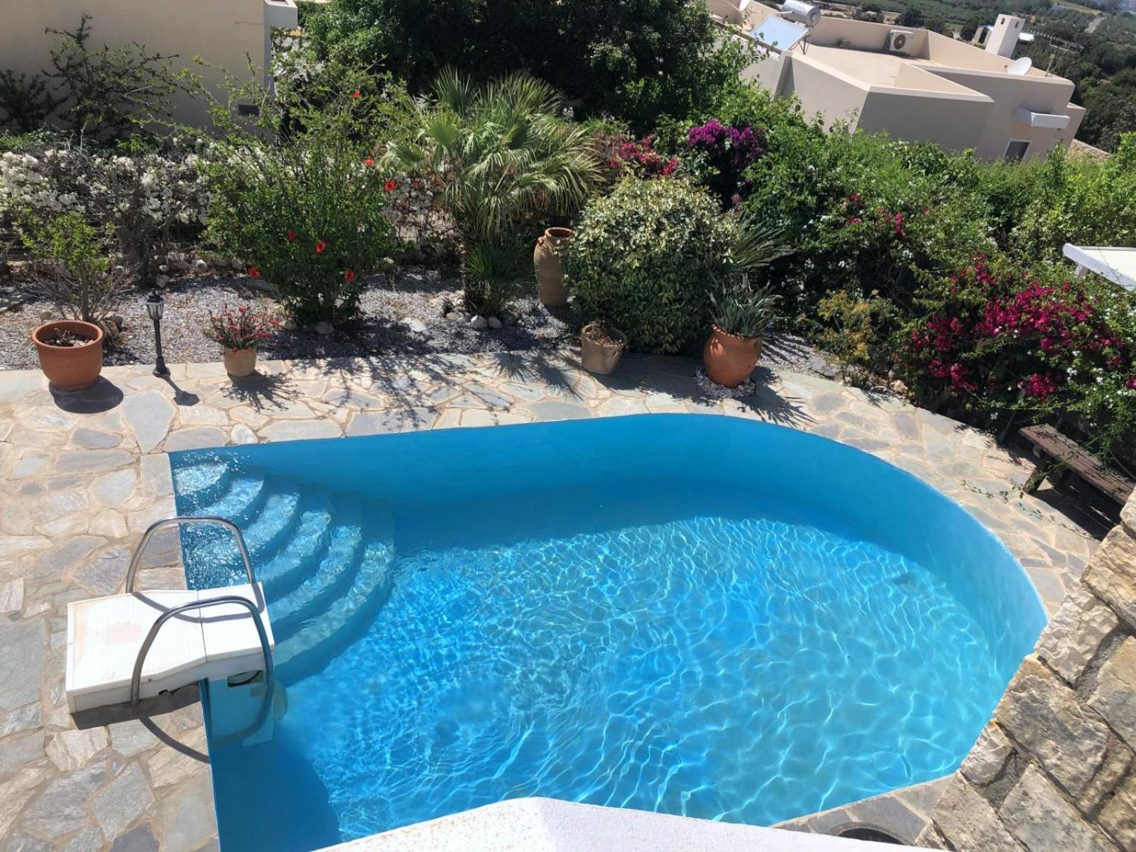 Gemuetliche Villa Mailin Priv. Pool Schoene Aussicht Skouloúfia Eksteriør billede